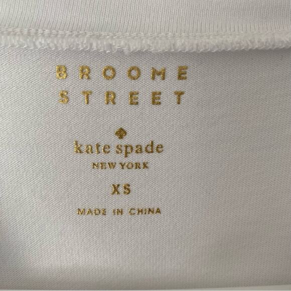 Kate Spade Broome Street White Eyelet Flounce T-shirt size XS - Picture 5 of 5
